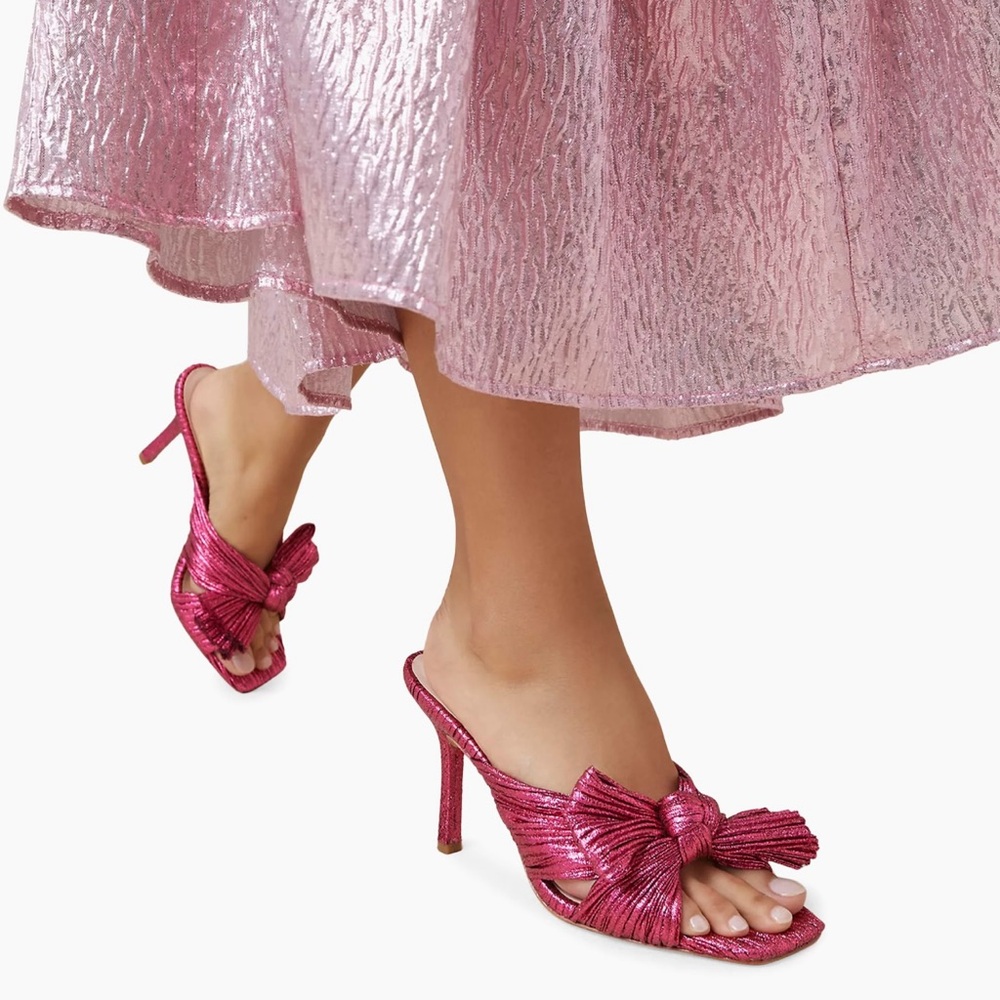 Loeffler Randall pink heels, in box